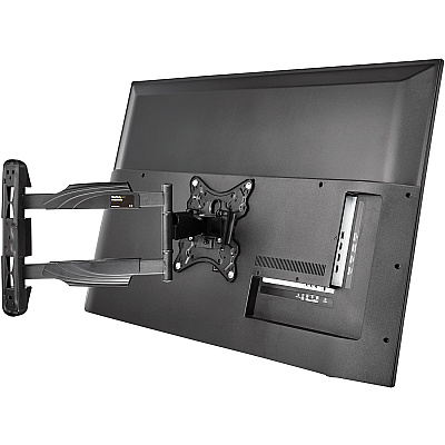 StarTech Full Motion Tv Wall Mount - For 32" To 55" Monitors - Heavy Duty Steel - Tv Monitor Wall Mount - Articulating Arm - Vesa Wall Mount With Tilt / Swivel (FPWARTB1M)