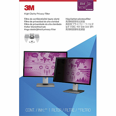 3M High Clarity Privacy Filter for 23.6in Monitor, 16:9, HC236W9B