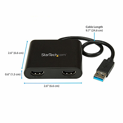 StarTech Usb 3.0 To Dual Hdmi Adapter - Windows (USB32HD2)