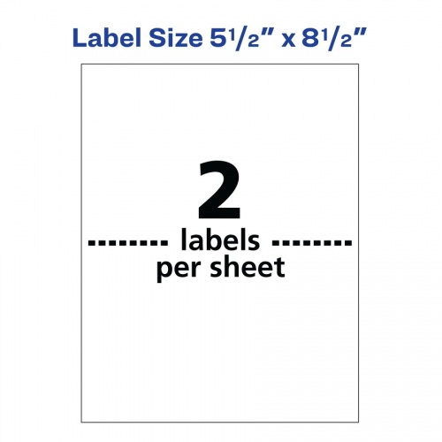 Avery 5-1/2" x 8-1/2" Labels, Ultrahold, 1,000 Labels (95526)