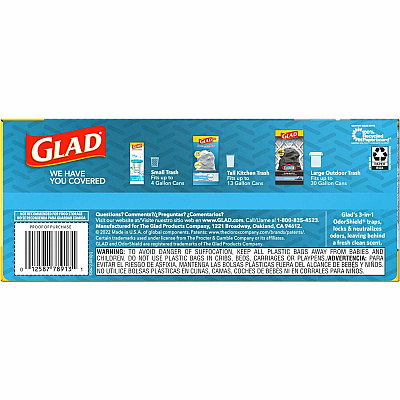 Glad ForceFlexPlus X-Large Kitchen Drawstring Trash Bags (CLO78913)