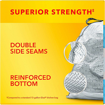 Glad ForceFlexPlus X-Large Kitchen Drawstring Trash Bags (CLO78913)