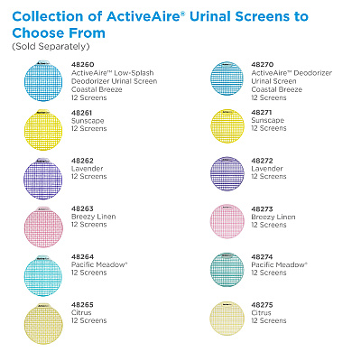 ActiveAire Low-Splash Deodorizer Urinal Screens (GPC48260)