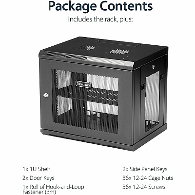 StarTech 2post 9u 19in Wall Mount Network Cabinet (RK9WALM)