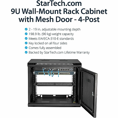 StarTech Cabinet - Wallmount W/ Hinge 9u (RK920WALM)