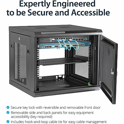 StarTech Cabinet - Wallmount W/ Hinge 9u (RK920WALM)
