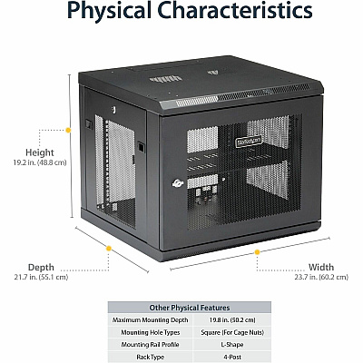 StarTech Cabinet - Wallmount W/ Hinge 9u (RK920WALM)
