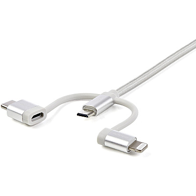 StarTech Cable Usb - Micro-usb Usb-c Lightning 1m (LTCUB1MGR)