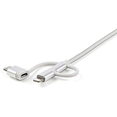 StarTech Cable Usb - Micro-usb Usb-c Lightning 1m (LTCUB1MGR)