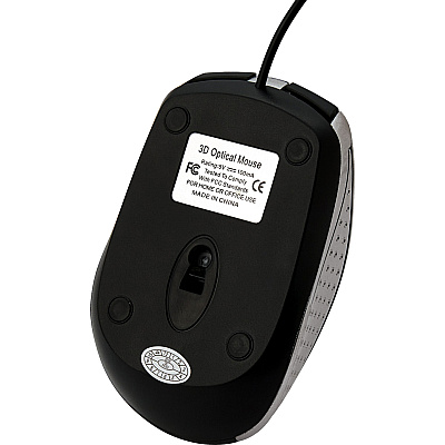 Verbatim Corded Notebook Optical Mouse - Silver (99741)