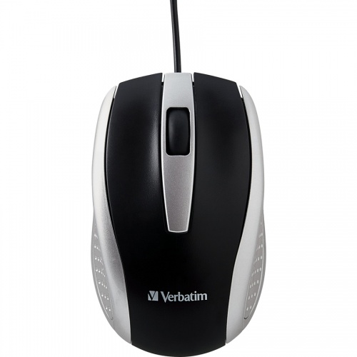 Verbatim Corded Notebook Optical Mouse - Silver (99741)