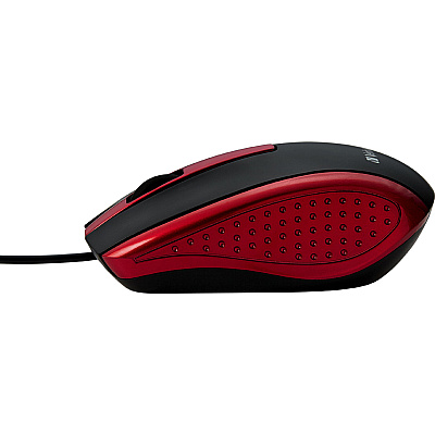 Verbatim Corded Notebook Optical Mouse - Red (VER99742)
