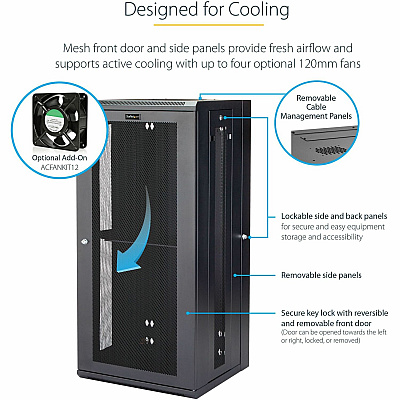 StarTech 26u Wall Mount Network Cabinet 16in Deep (RK2620WALHM)