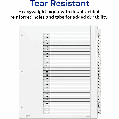 Avery Extra Wide A-Z Tabs Ready Index Dividers (AVE11166)