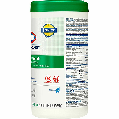 Clorox Healthcare Hydrogen Peroxide Cleaner Disinfectant Wipes (CLO30825)