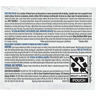 Clorox Healthcare Bleach Germicidal Wipes (CLO31424)