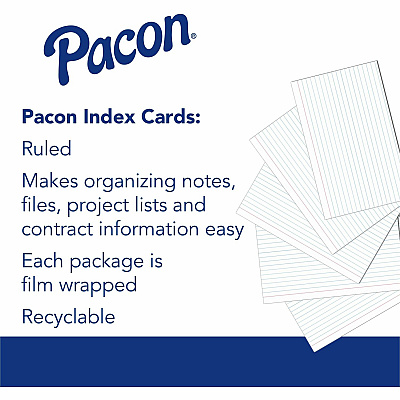 Pacon Ruled Index Cards (PAC5135)