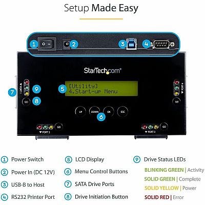 StarTech 4 Bay Hard Drive Eraser - 2.5/3.5in Sata (SATERASER4)