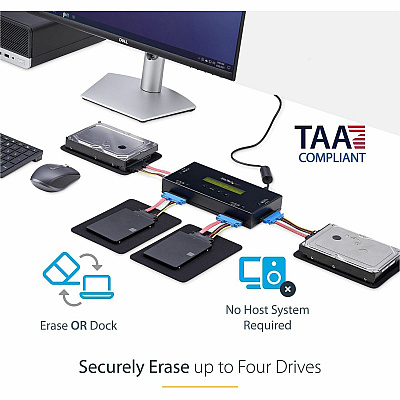 StarTech 4 Bay Hard Drive Eraser - 2.5/3.5in Sata (SATERASER4)