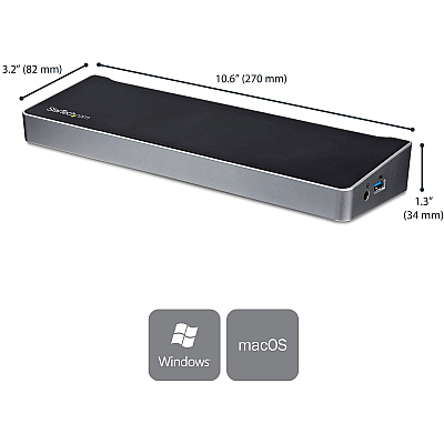 StarTech Dock - Usb-c - Triple 4k - 60w Pd (DK30CH2DPPD)