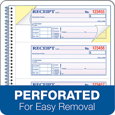 Adams Spiral 2-part Money/Rent Receipt Book (ABFSC1182PK)