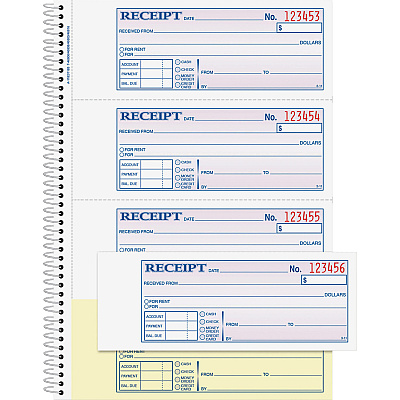 Adams Spiral 2-part Money/Rent Receipt Book (ABFSC1182PK)