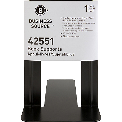 Business Source Heavy-gauge Steel Book Supports (BSN42551BX)