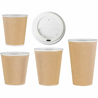 Genuine Joe 16 oz Rippled Hot Cups (GJO11257BD)