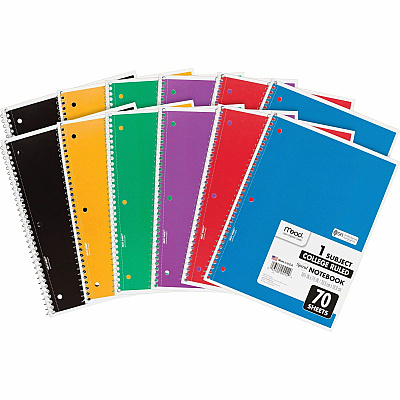 Mead One-subject Spiral Notebook (MEA05512BD)