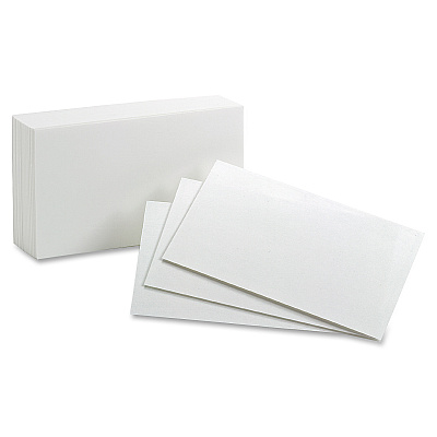 Oxford Plain Index Cards (OXF40BD)
