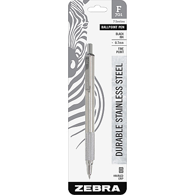 Zebra STEEL 7 Series F-701 Retractable Ballpoint Pen (ZEB29411BX)