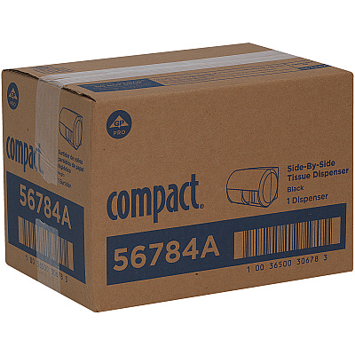 Compact 2-Roll Side-by-Side Coreless High-Capacity Toilet Paper Dispenser (GPC56784A)