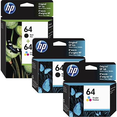 HP 64 (HEWN9J90AN) Original Inkjet Ink Cartridge - Black - 1 Each