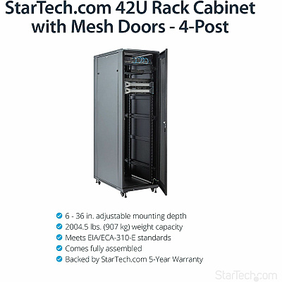 StarTech Server Rack Cabinet - 42u 36in Deep (RK4236BKB)