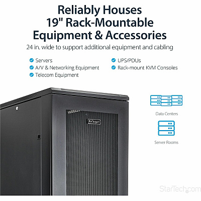 StarTech Server Rack Cabinet - 42u 36in Deep (RK4236BKB)