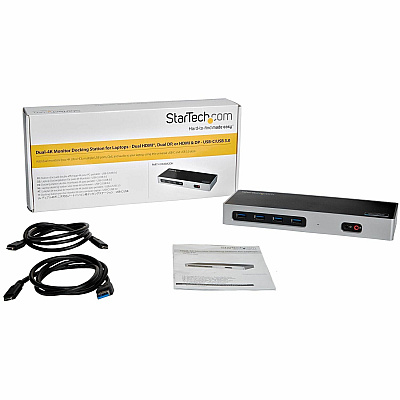 StarTech Dual 4k Docking Station For Mac & Windows - Usb-a & Usb-c Dock - Dual 4k60 Displayport & Hdmi - Usb 3.0 Docking Station - 6x Usb 3.0 (type-a) Ports (DK30A2DH)
