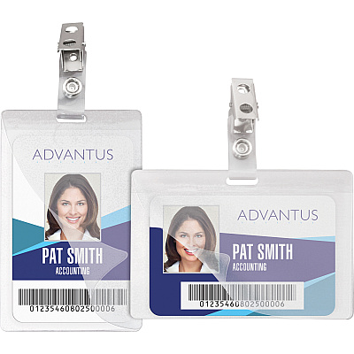 Advantus Strap Clip Self-laminating Badge Holders (AVT97102)