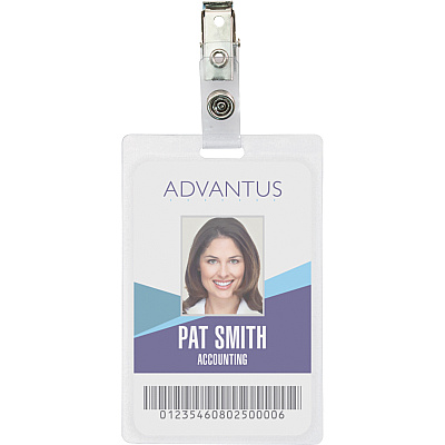 Advantus Strap Clip Self-laminating Badge Holders (AVT97102)