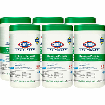 Clorox Healthcare Hydrogen Peroxide Cleaner Disinfectant Wipes (CLO30824CT)
