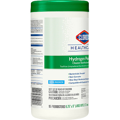 Clorox Healthcare Hydrogen Peroxide Cleaner Disinfectant Wipes (CLO30824CT)