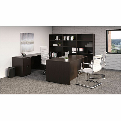 Lorell Prominence 2.0 Right-Pedestal Credenza (LLRPC2472RES)