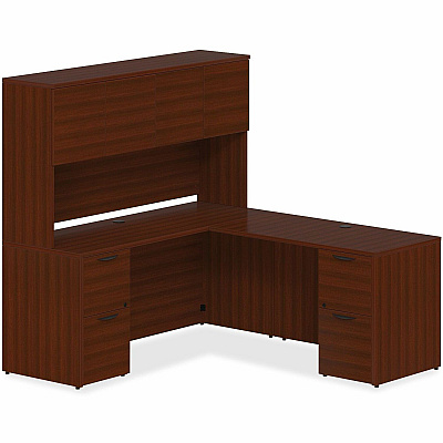 Lorell Prominence 2.0 3/4 Double-Pedestal Desk (PD3060QDPMY)