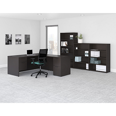 Lorell Prominence 2.0 Left-Pedestal Desk (LLRPD3066LSPES)