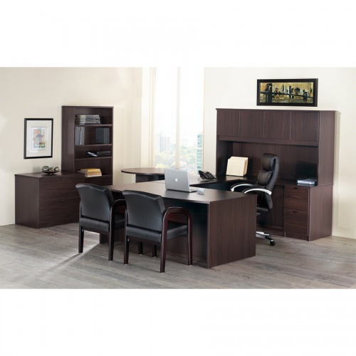 Lorell Prominence 2.0 Espresso Laminate Box/Box/File Right-Pedestal Desk - 3-Drawer (PD3066RSPES)