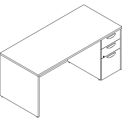 Lorell Prominence 2.0 Right-Pedestal Desk (LLRPD3066RSPES)