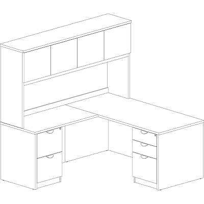 Lorell Prominence 2.0 Right-Pedestal Desk (LLRPD3066RSPMY)