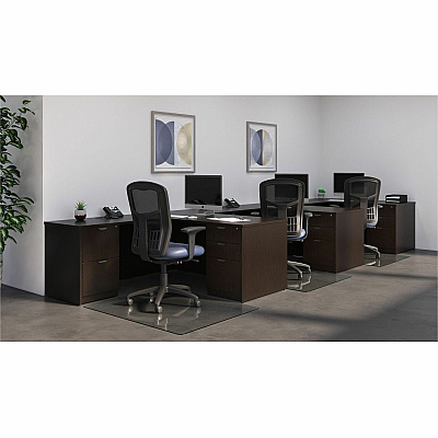 Lorell Prominence 2.0 Double-Pedestal Desk (LLRPD3672DPES)