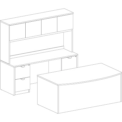 Lorell Prominence 2.0 Hutch (LLRPH7239MY)