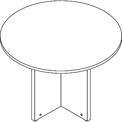Lorell Prominence 2.0 Round Laminate Conference Table (LLRPT42RES)