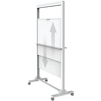 Quartet Motion Dual-Track Mobile Magnetic Dry-Erase Easel (QRTECM4068DT)